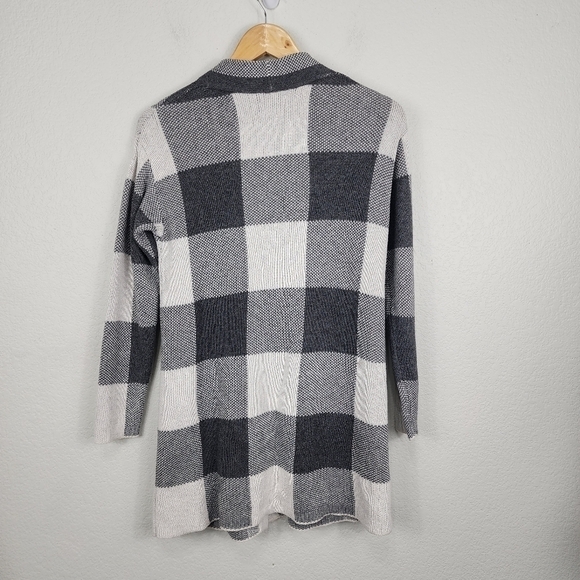 Matilda Jane Plaid Gray/white Button Up Long Cardigan Size XS - Picture 6 of 10